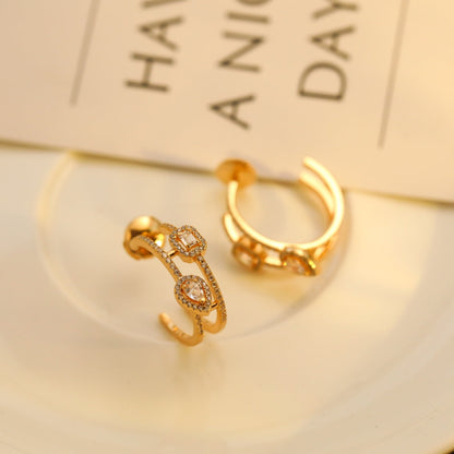 [Sprite Jewelry]CREOLES MY TWIN 2 RANGS SILVER DIAMOND EARRINGS