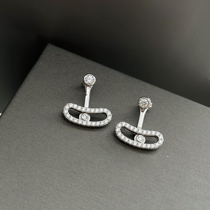[Sprite Jewelry]MOVE UNO SILVER DIAMOND EARRINGS
