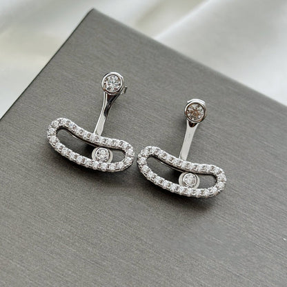 [Sprite Jewelry]MOVE UNO SILVER DIAMOND EARRINGS