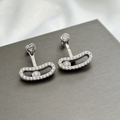 [Sprite Jewelry]MOVE UNO SILVER DIAMOND EARRINGS