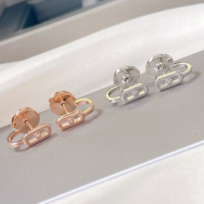 [Sprite Jewelry]CREOLES MOVE UNO MINI 1 DIAMOND EARRINGS