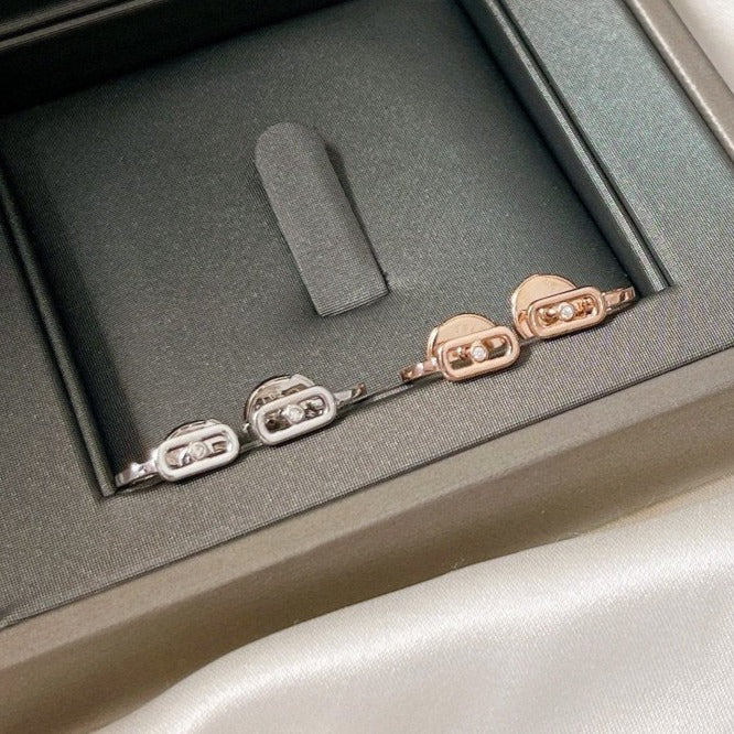 [Sprite Jewelry]CREOLES MOVE UNO MINI 1 DIAMOND EARRINGS