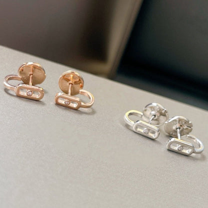 [Sprite Jewelry]CREOLES MOVE UNO MINI 1 DIAMOND EARRINGS