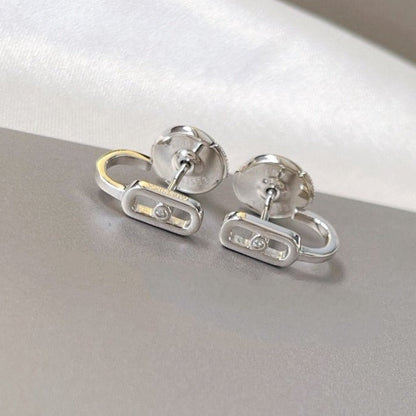 [Sprite Jewelry]CREOLES MOVE UNO MINI 1 DIAMOND EARRINGS