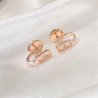 [Sprite Jewelry]CREOLES MOVE UNO MINI 1 DIAMOND EARRINGS