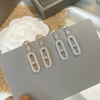[Sprite Jewelry]DORMEUSES MOVE UNO DIAMOND EARRINGS