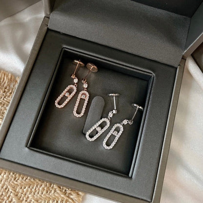 [Sprite Jewelry]DORMEUSES MOVE UNO DIAMOND EARRINGS