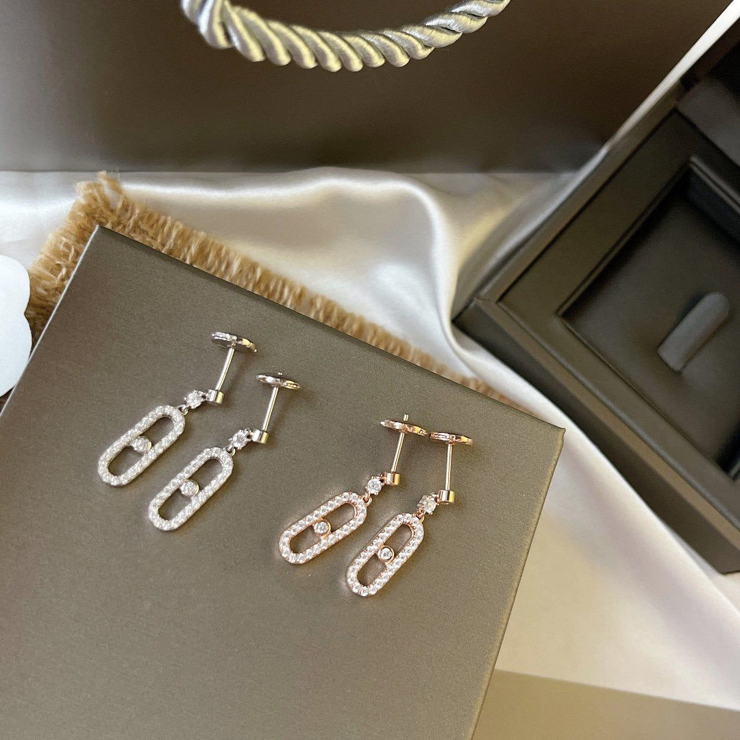 [Sprite Jewelry]DORMEUSES MOVE UNO DIAMOND EARRINGS