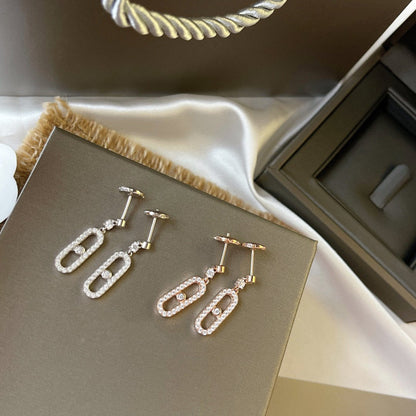[Sprite Jewelry]DORMEUSES MOVE UNO DIAMOND EARRINGS
