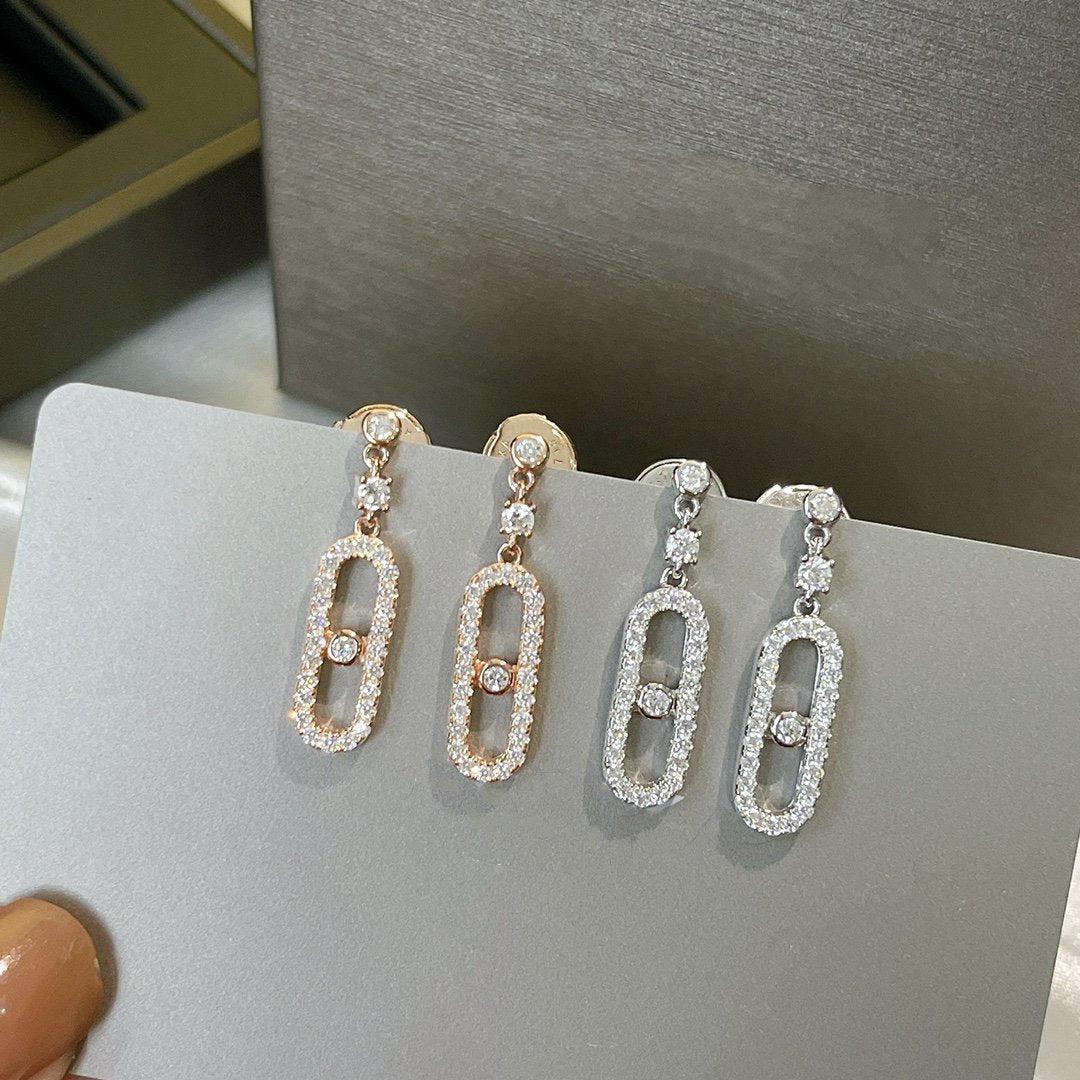 [Sprite Jewelry]DORMEUSES MOVE UNO DIAMOND EARRINGS