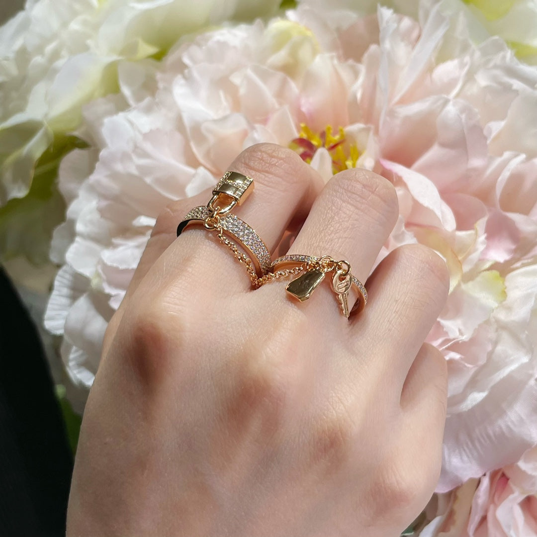 ¡®Sprite Jewelry¡¯HM KELLY CLOCHETTE DOUBLE RING IN  WITH DIAMONDS