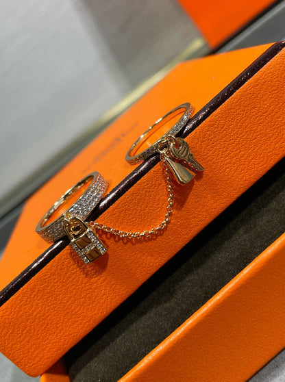 ¡®Sprite Jewelry¡¯HM KELLY CLOCHETTE DOUBLE RING IN  WITH DIAMONDS