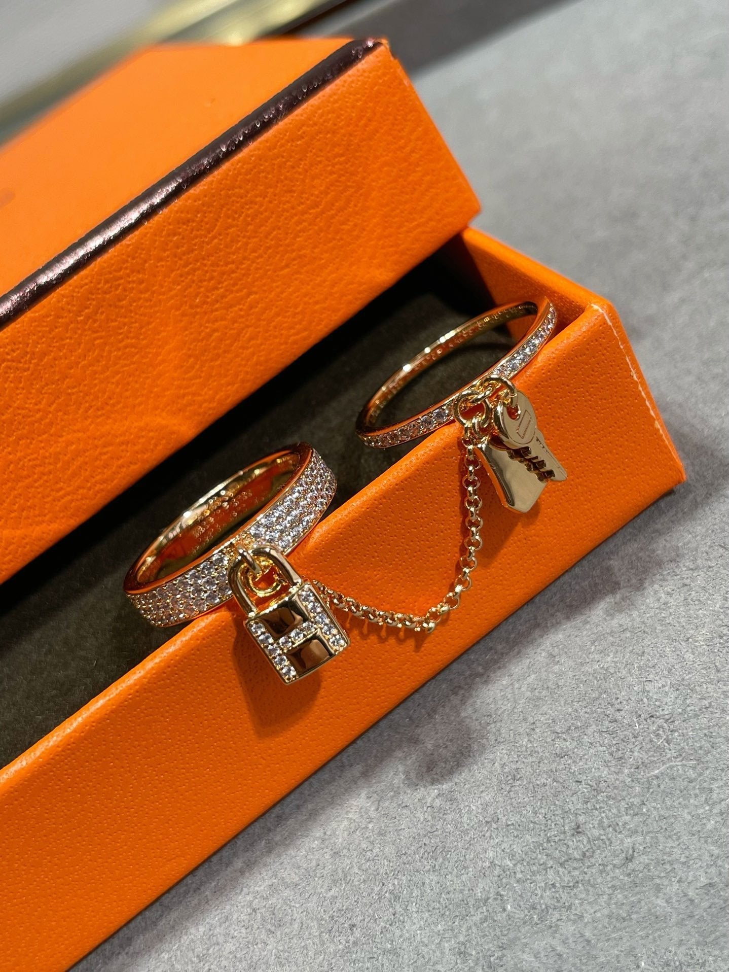 ¡®Sprite Jewelry¡¯HM KELLY CLOCHETTE DOUBLE RING IN  WITH DIAMONDS