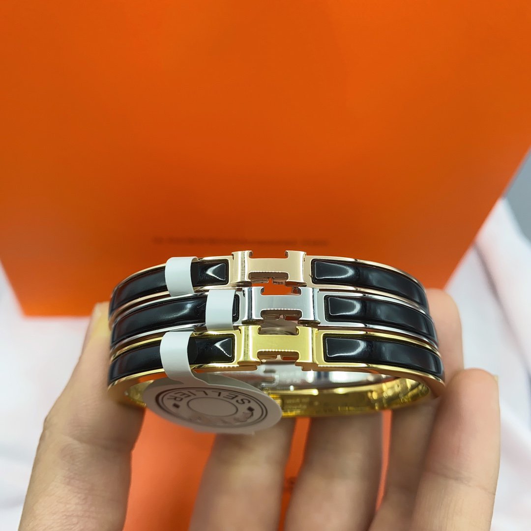 ¡®Sprite Jewelry¡¯CLASSIC HM CLIC BLACK 8MM ENAMEL BRACELET