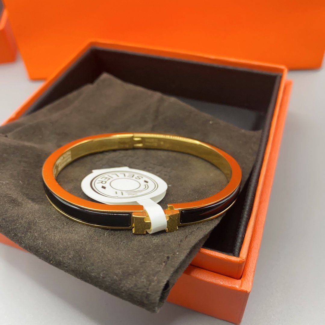 ¡®Sprite Jewelry¡¯CLASSIC HM CLIC BLACK 8MM ENAMEL BRACELET