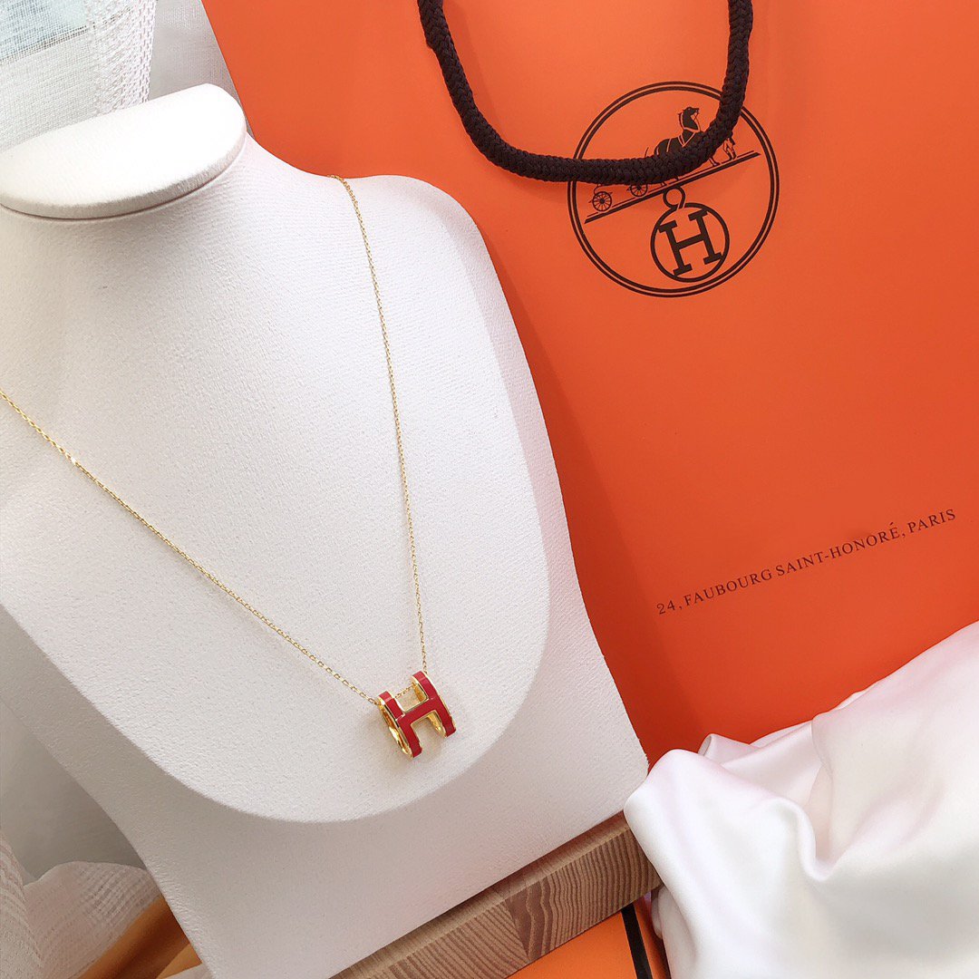 ¡®Sprite Jewelry¡¯HM CLIC RED ENAMEL GOLD NECKLACE