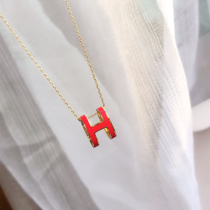 ¡®Sprite Jewelry¡¯HM CLIC RED ENAMEL GOLD NECKLACE
