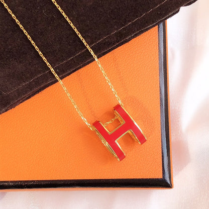 ¡®Sprite Jewelry¡¯HM CLIC RED ENAMEL GOLD NECKLACE