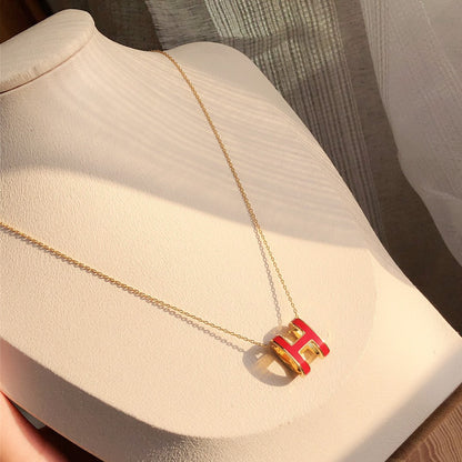 ¡®Sprite Jewelry¡¯HM CLIC RED ENAMEL GOLD NECKLACE