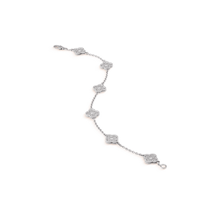¡®Sprite Jewelry¡¯CLOVER 6 MOTIF SILVER DIAMOND BRACELET