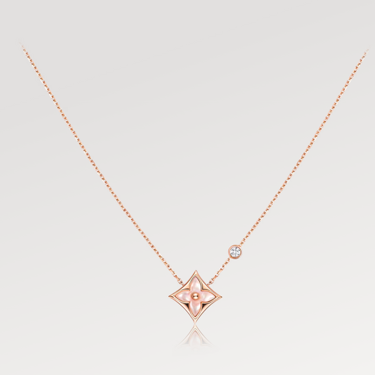 ¡®Sprite Jewelry¡¯STAR PINK MOP 1 DIAMOND PINK GOLD NECKLACE