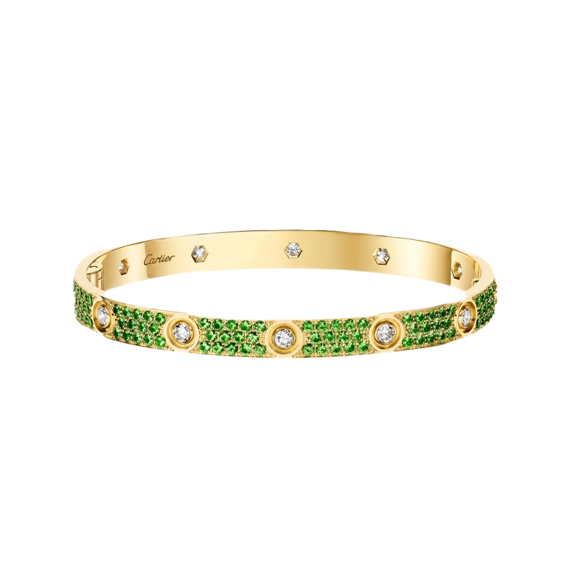 [Sprite Jewelry]2026 PAVE GEMSTONE LOVE BRACELET 6.1MM 10 DIAMONDS