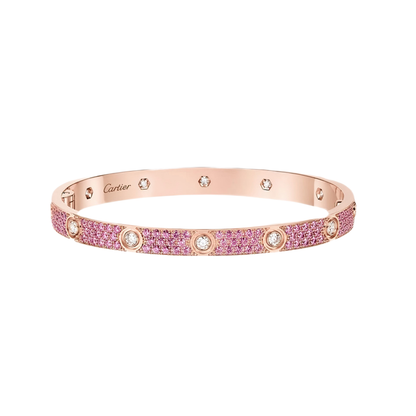 [Sprite Jewelry]2026 PAVE GEMSTONE LOVE BRACELET 6.1MM 10 DIAMONDS