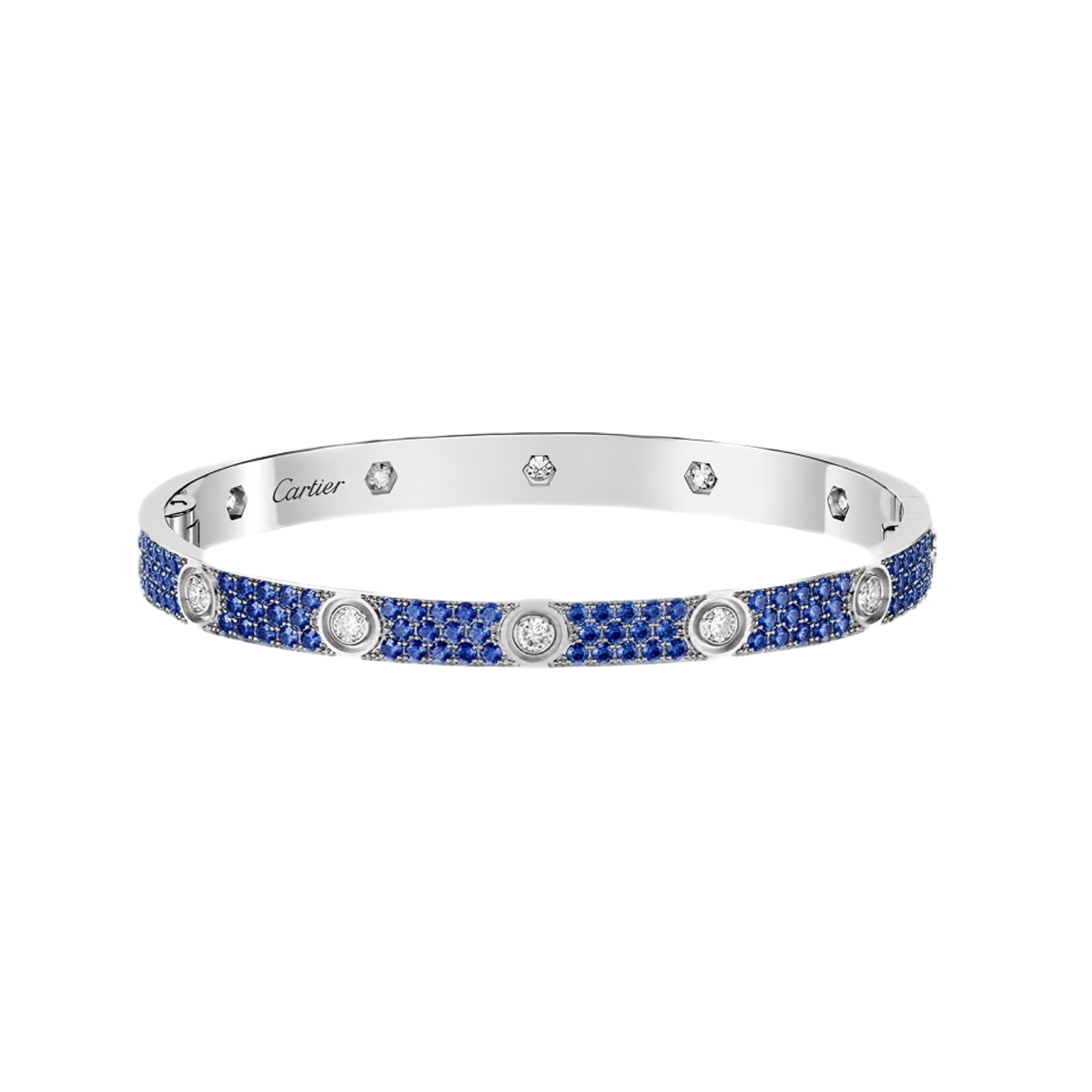 [Sprite Jewelry]2026 PAVE GEMSTONE LOVE BRACELET 6.1MM 10 DIAMONDS