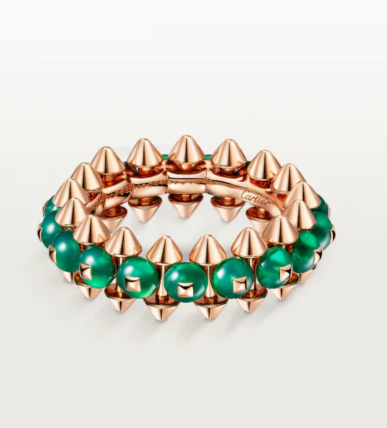 [Sprite Jewelry]CLASH ELEGANT ROSE GOLD RING FEATURING NATURAL AGATE
