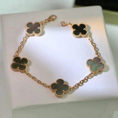 [Sprite Jewelry]New CLOVER 5 MOTIF GRAY MOP BRACELET COLLECTION