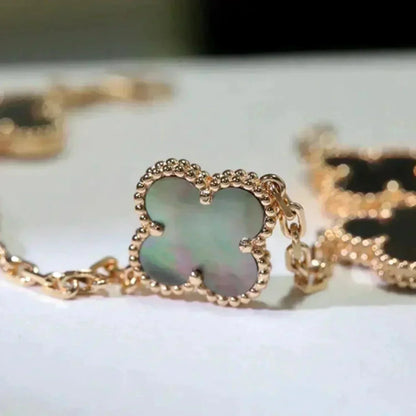 [Sprite Jewelry]New CLOVER 5 MOTIF GRAY MOP BRACELET COLLECTION