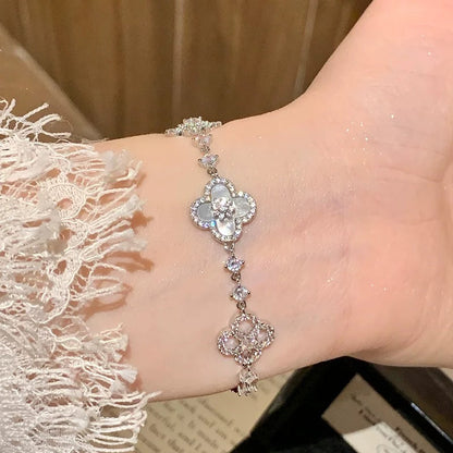 ¡®Sprite Jewelry¡¯CLOVER 5 MOTIF PINK BLUE RED WHITE BRACELET
