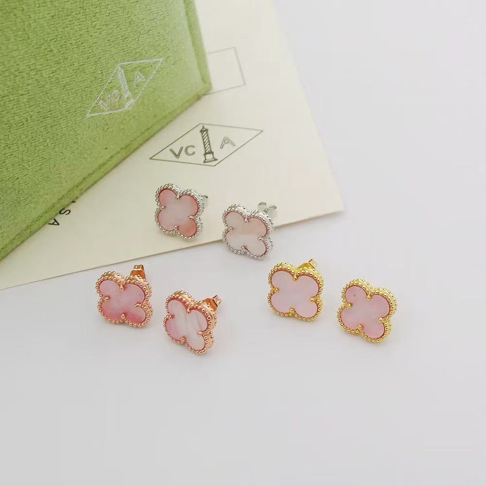 [Sprite Jewelry]Clover Mini Pink Earrings