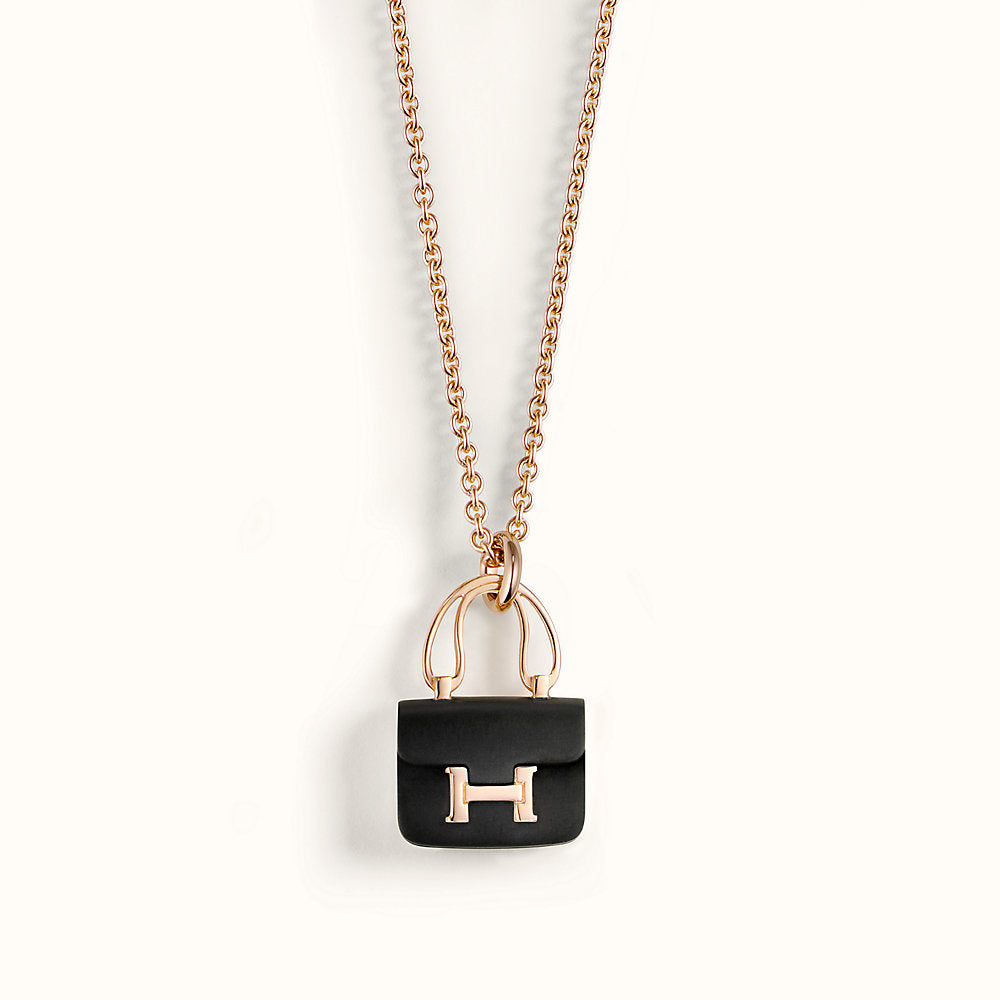 ¡®Sprite Jewelry¡¯CONSTANCE BLACK PEDANT PINK GOLD NECKLACE