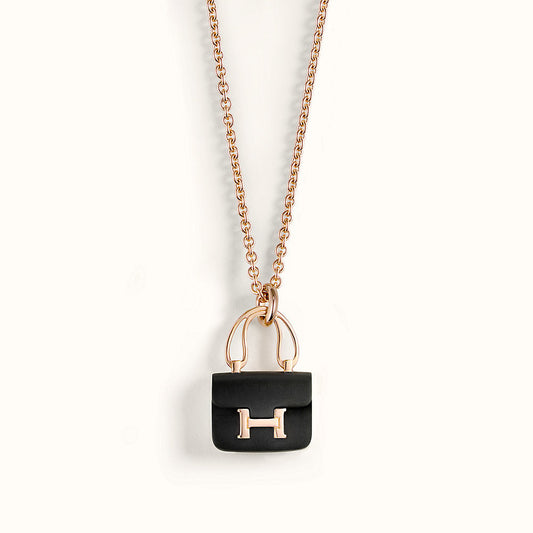 ¡®Sprite Jewelry¡¯CONSTANCE BLACK PEDANT PINK GOLD NECKLACE