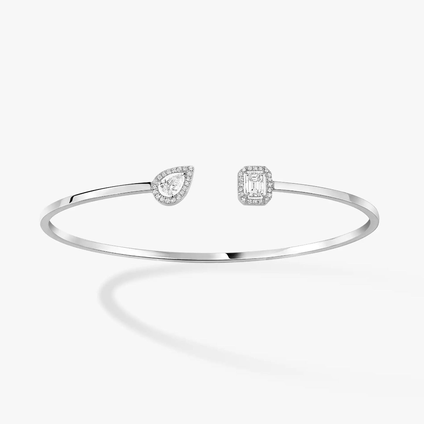 [Sprite Jewelry]JONC FLEX MY TWIN TOI & MOI SILVER DIAMOND BRACELET
