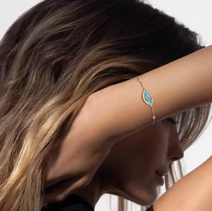 Sprite Jewelry]M LUCKY EYE TURQUOISE ROSE GOLD BRACELET