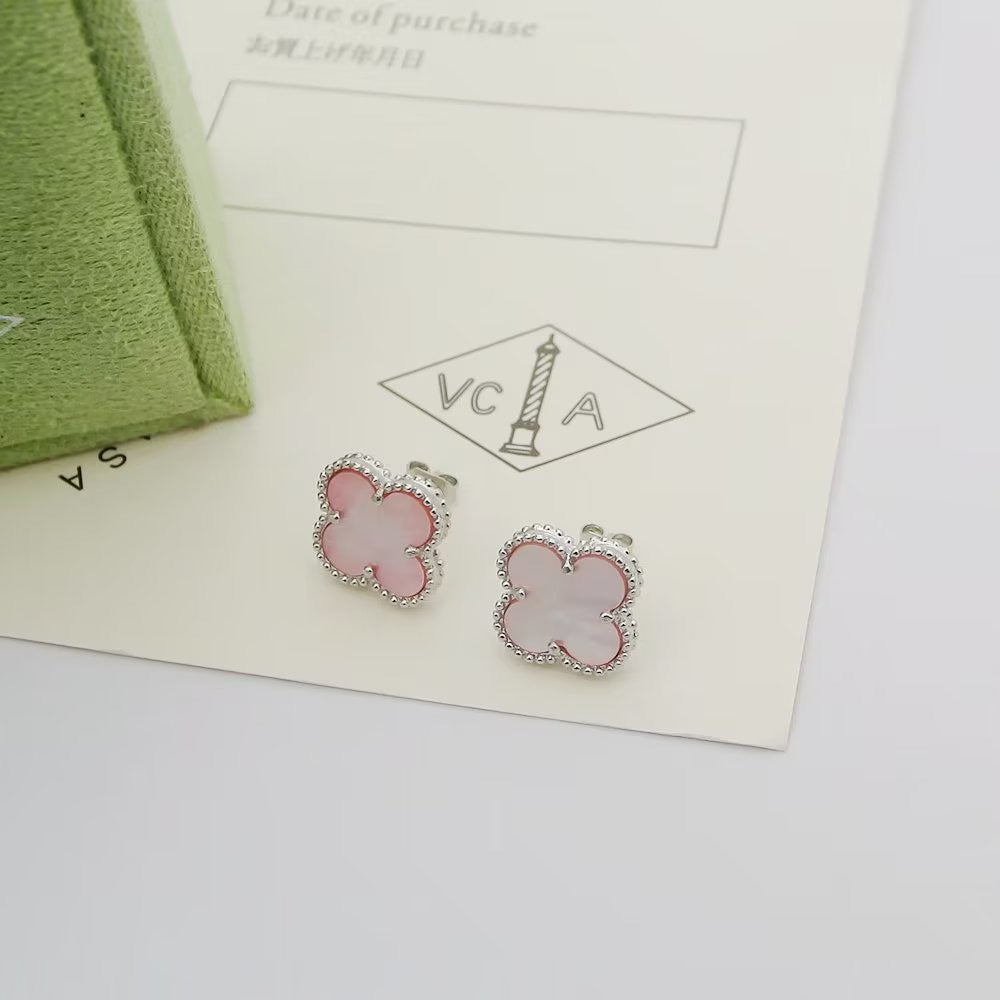 [Sprite Jewelry]Clover Mini Pink Earrings