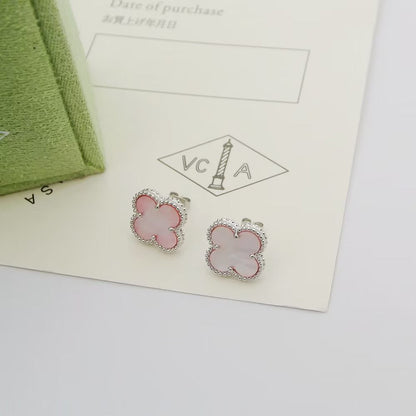 [Sprite Jewelry]Clover Mini Pink Earrings
