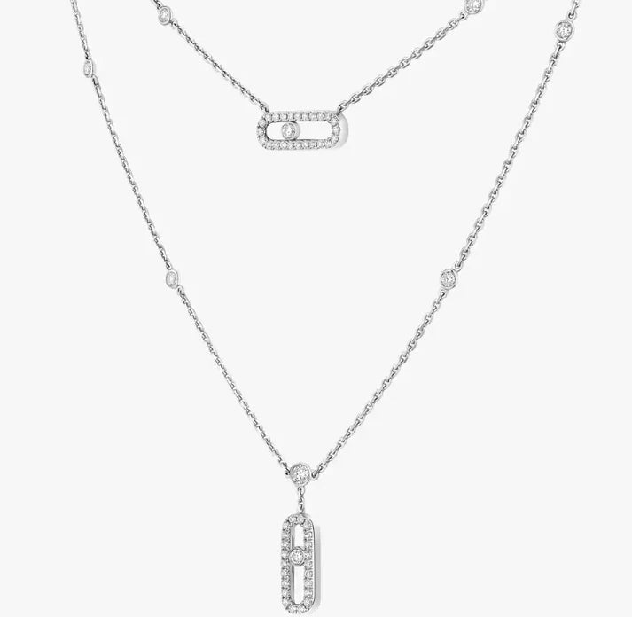 [Sprite Jewelry] MS Double-Circle Full-Diamond Necklace