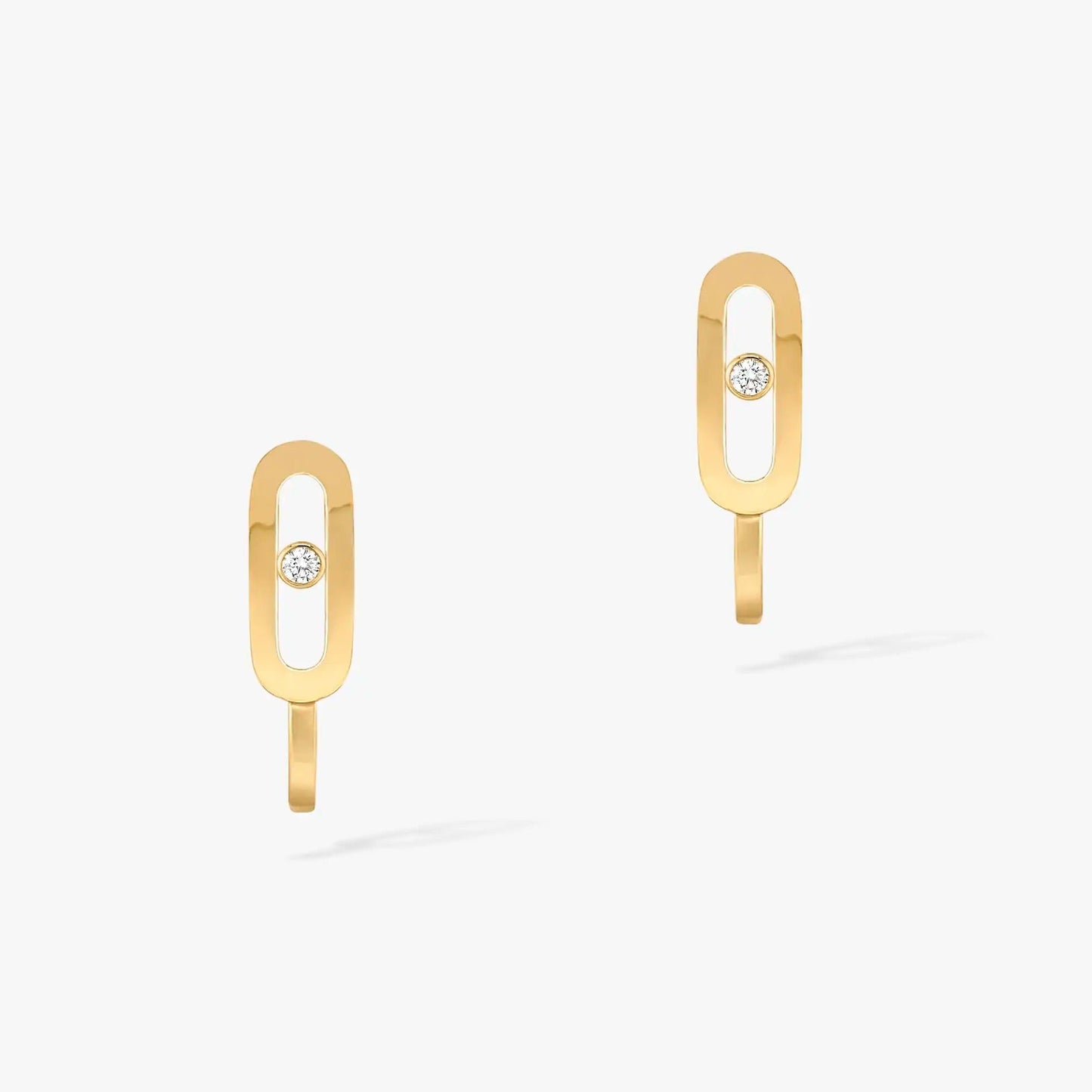 [Sprite Jewelry]CREOLES MOVE UNO MINI 1 DIAMOND EARRINGS