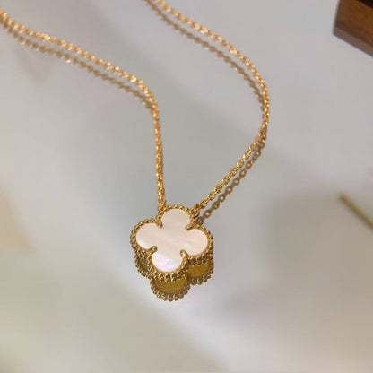 [Sprite Jewelry]CLOVER MINI 15MM WHITE MOTHER-OF-PEARL NECKLACE
