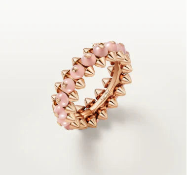 [Sprite Jewelry]CLASH ELEGANT ROSE GOLD RING FEATURING NATURAL AGATE