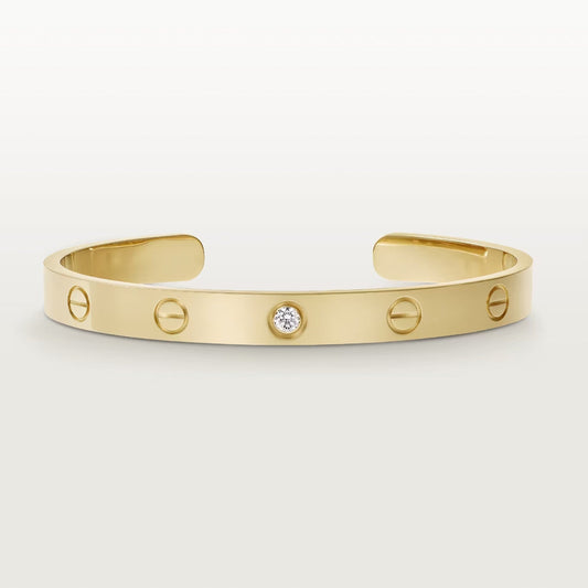 ¡®Sprite Jewelry¡¯LOVE BRACELET 6.1MM 1 DIAMOND OPEN CUFF