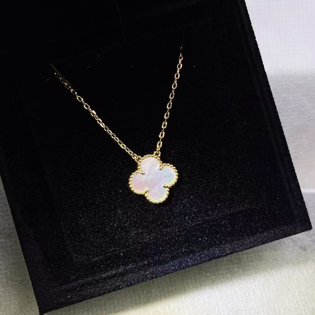 [Sprite Jewelry]CLOVER MINI 15MM WHITE MOTHER-OF-PEARL NECKLACE