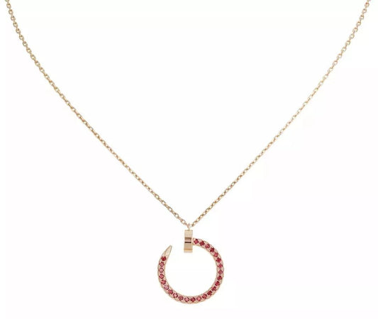 ¡®Sprite Jewelry¡¯JUSTE NECKLACE GOLD RED DIAMONDS