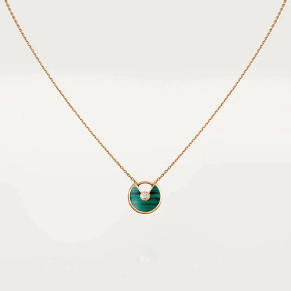 ¡®Sprite Jewelry¡¯AMULETTE ROSE GOLD MALACHITE NECKLACE