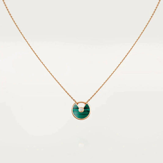 ¡®Sprite Jewelry¡¯AMULETTE ROSE GOLD MALACHITE NECKLACE