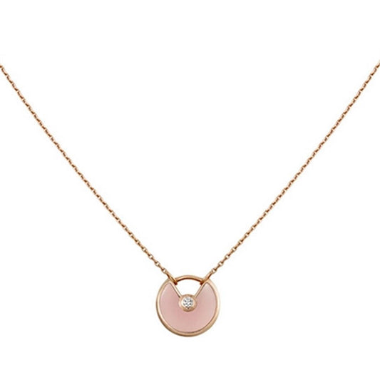 ¡®Sprite Jewelry¡¯AMULETTE ROSE GOLD PINK MOP NECKLACE