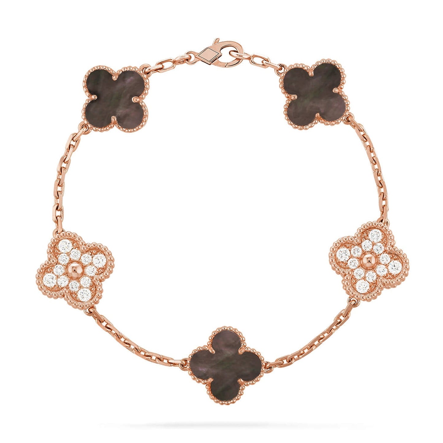 [Sprite Jewelry]New CLOVER 5 MOTIF GRAY MOP BRACELET COLLECTION